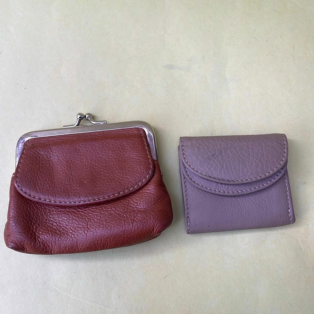 Bundle of two vintage mini wallets
